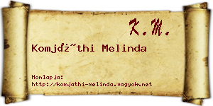 Komjáthi Melinda névjegykártya
