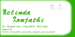 melinda komjathi business card
