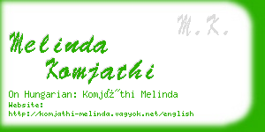 melinda komjathi business card